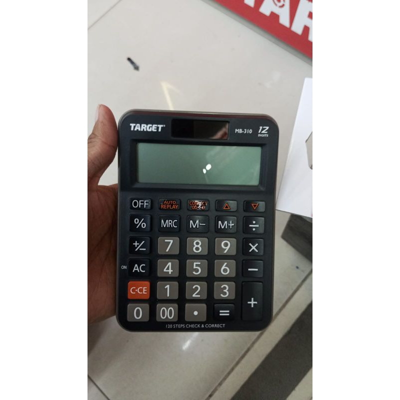 

Calculator / Kalkulator Targer Mini / 12 Digits / Check Correct - Hitam