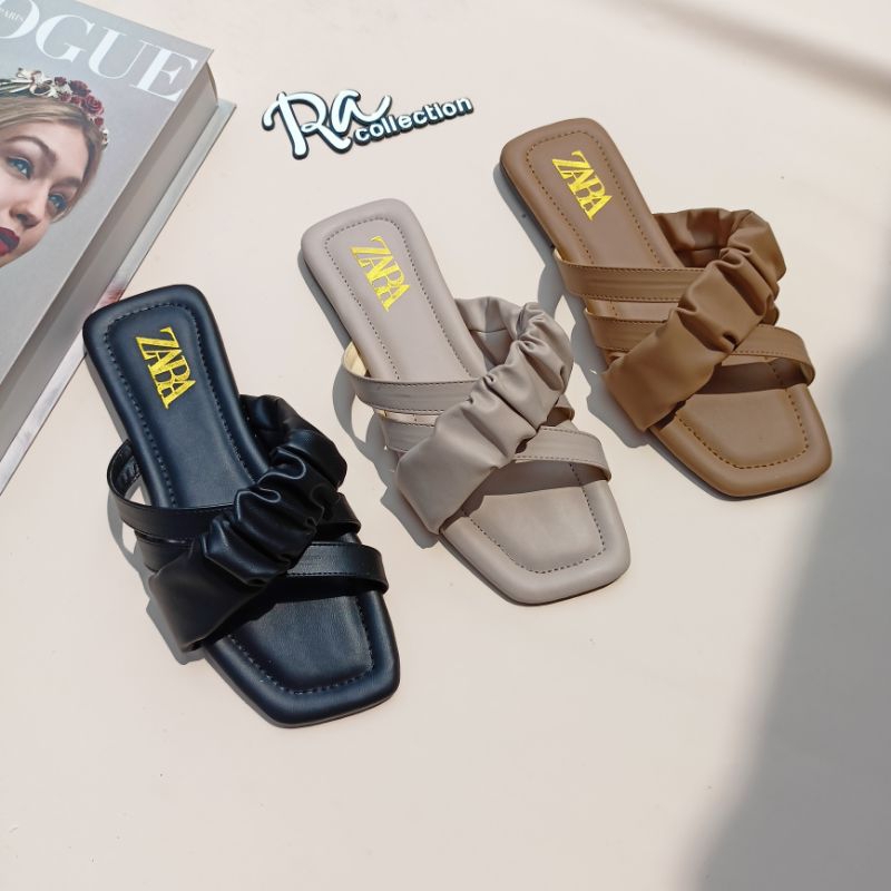 Sepatu Sandal Wanita Sandal Flat zara Terbaru ZR-YD-0045