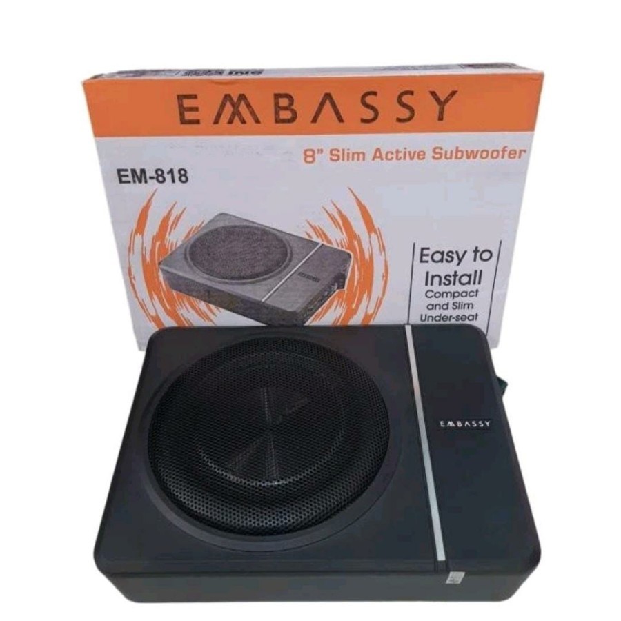 subwoofer kolong jok mobil embassy EM-818