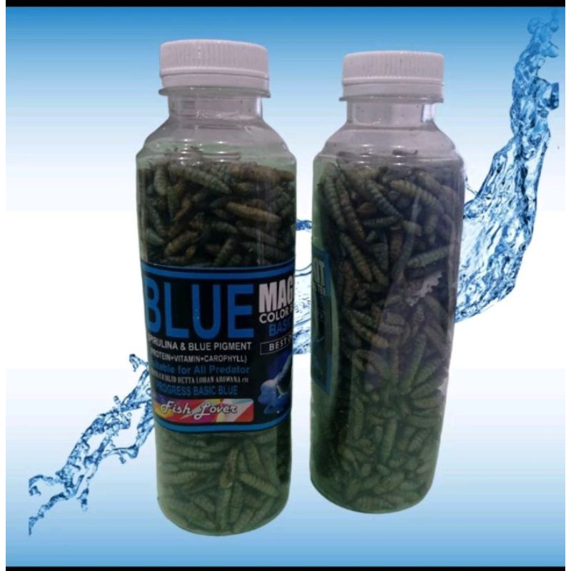 Makanan Ikan chana FISH LOVER MAGGOT BOTOL Red Blue Yellow 60gr