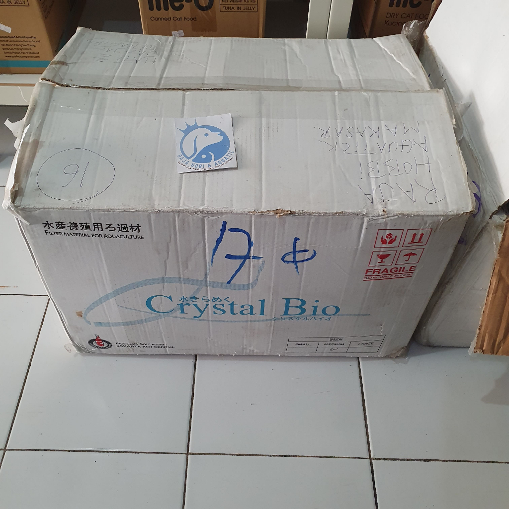 CRYSTAL BIO 15KG 15 KG UKURAN S M L RUMAH BAKTERI FILTER BIO PREMIUM