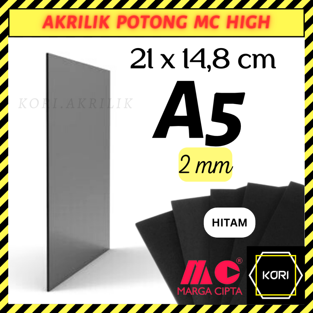 

Akrilik Lembaran A5 2 mm Hitam MARGA CIPTA | Akrilik 14,8x21 cm Hitam Solid | Akrilik Wedding Sign Besar Potong Acrylic Lembar 2 mm