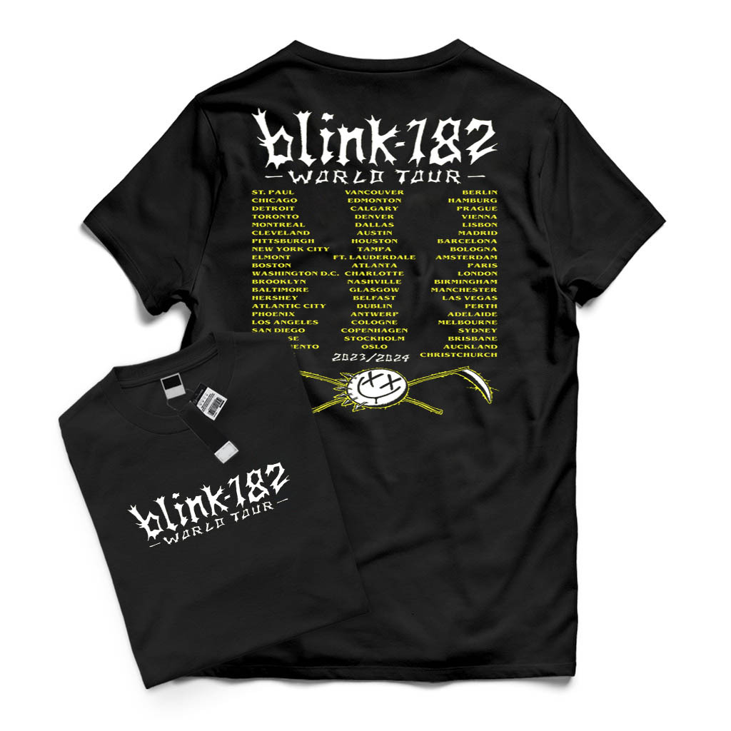 Kaos Merchandise Musik BLINK 182 Bahan 24s