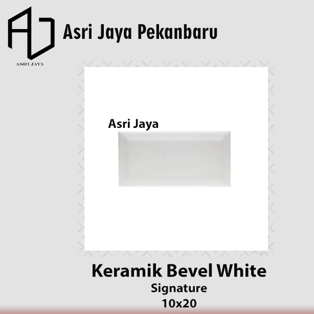 Keramik Subway Bevel Mulia Signature Bevel Metro White 10X20 KW1