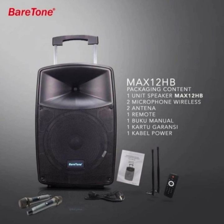 Speaker Portable BareTone Max 12HB / Max 12 HB 12 inch