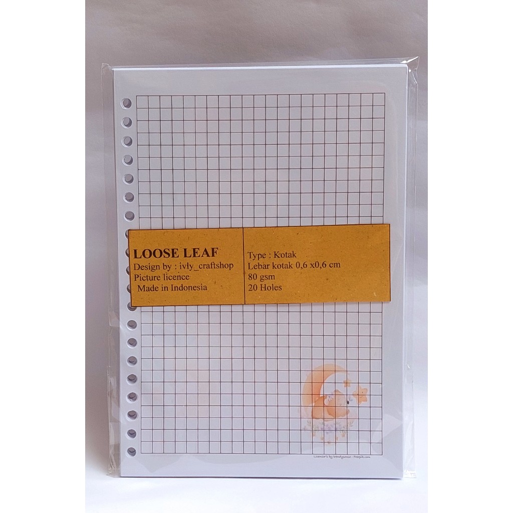 

Loose Leaf Kotak Kecil A5, Bear Sleep on The moon
