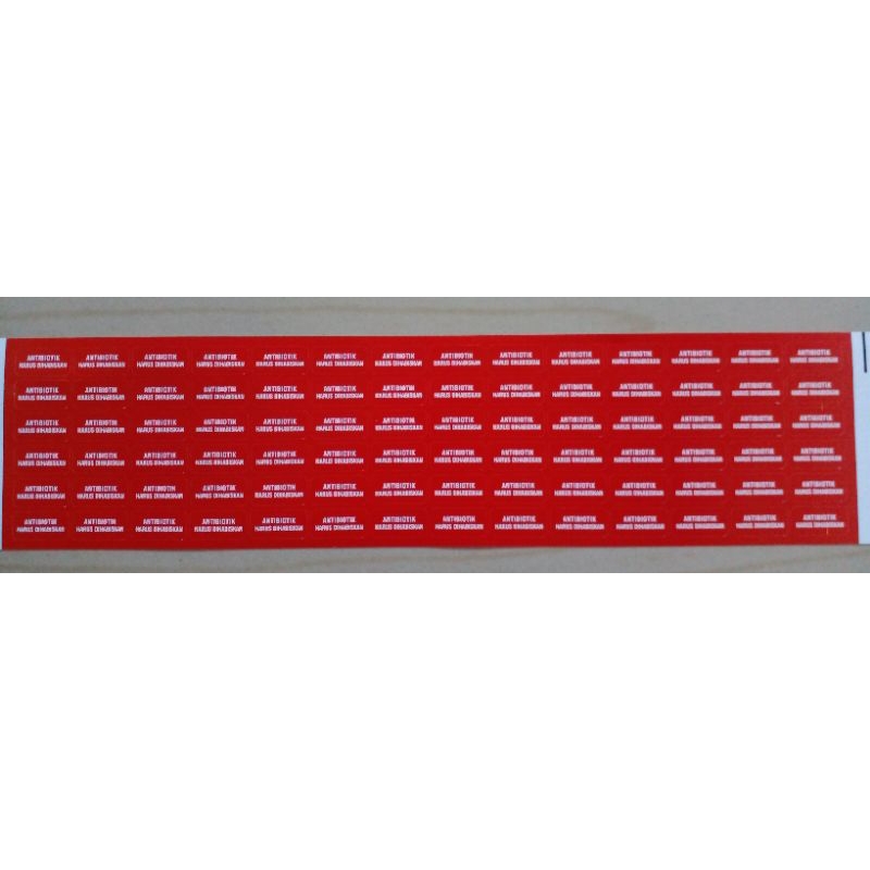 

Stiker Label Antibiotik Harus Dihabiskan