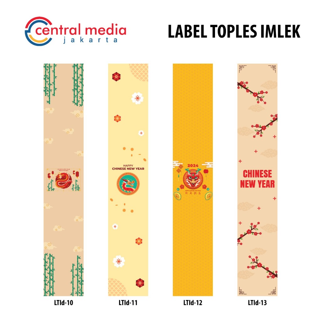 

Label Toples Imlek 30x5 cm VERTIKAL isi 50 Pcs Packaging Sleeve Hampers Chinese New Year