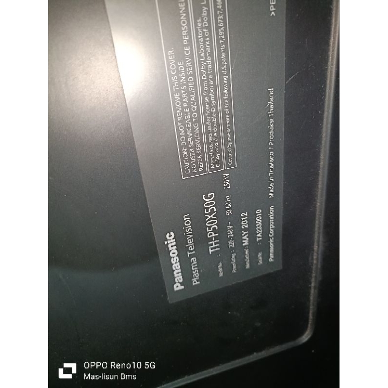 MB Plasma Panasonic TH P50X50G. 