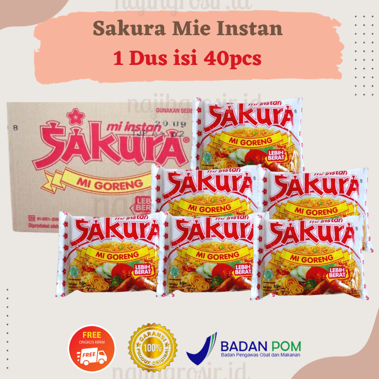 

SAKURA MIE INSTAN 1 DUS 40PCS