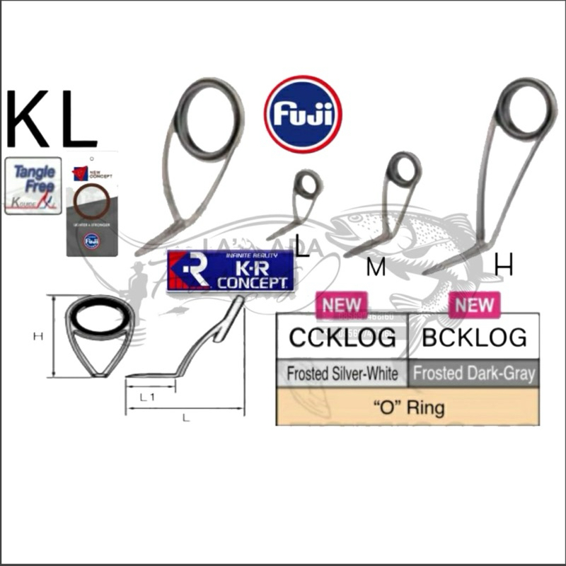 RING GUIDE SET FUJI GALATAMA K OXIDE ORIGINAL - RING GUIDE JORAN K SERIS JAPAN - MARIT JORAN MODEL K