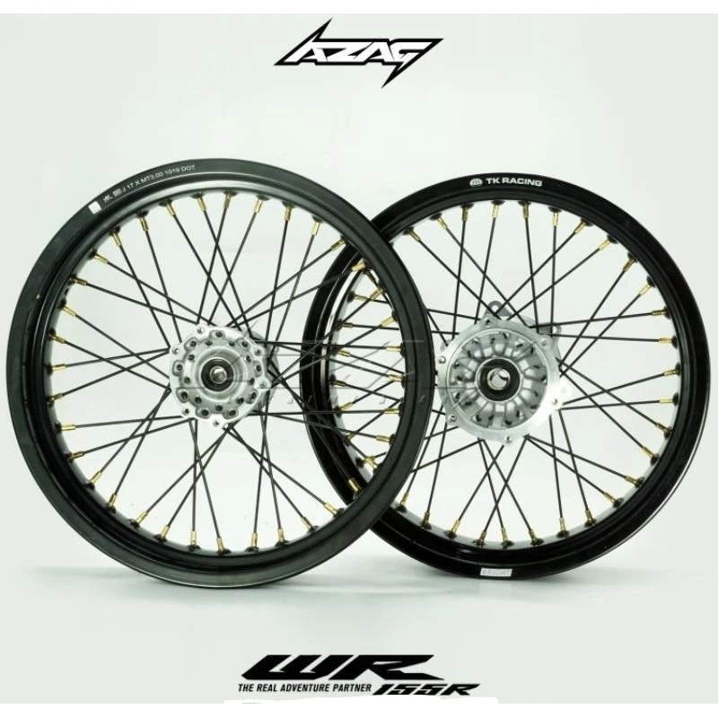 VELG SET WR 155 SUPERMOTO VELG TK RACING TROMOL ORIGINAL 17/300/350