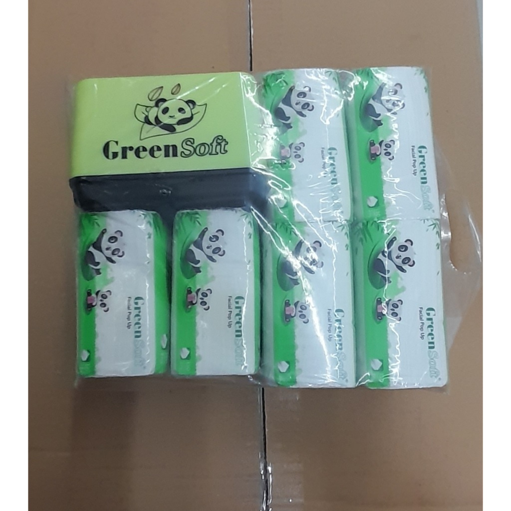 Green Soft Tisu Pop Up (Gratis kotak tisu)