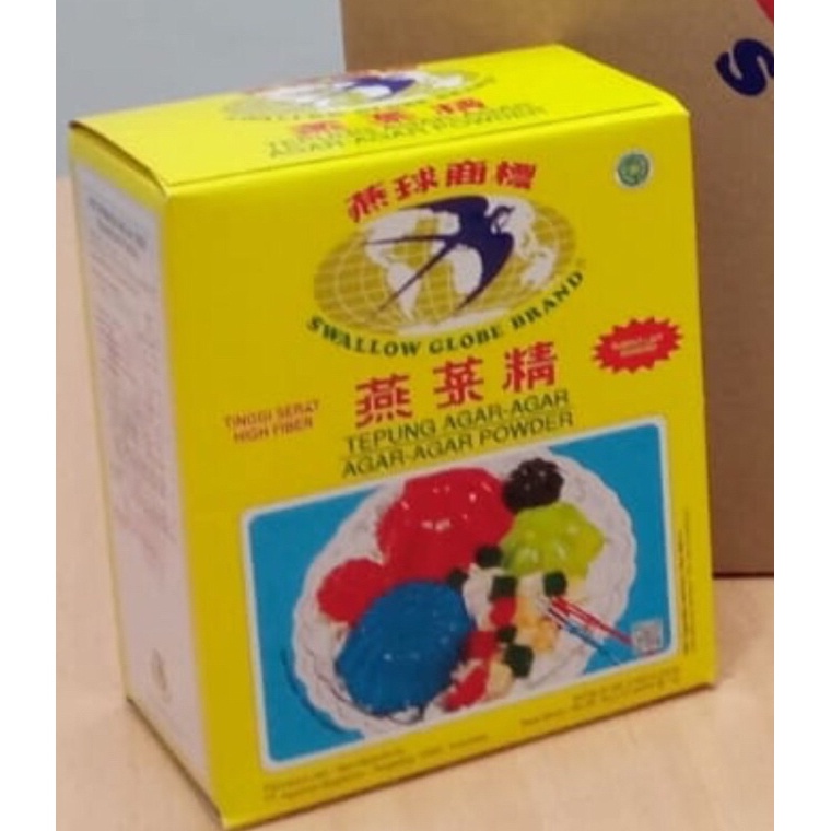 

BEST SELLER Agar Agar Swallow Globe 1 box isi 12 sachet BeningPlain