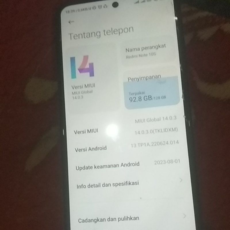 Redmi note 10s second