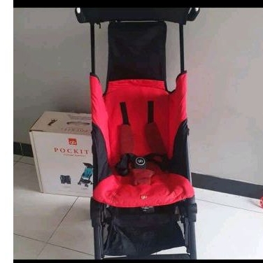 preloved pockit GB+ merah navy hitam