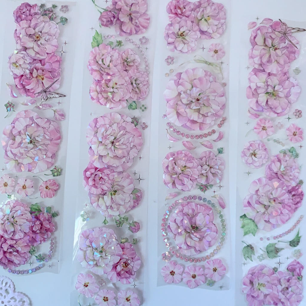 

[Sample] Merry Pink Flowers PET Tape