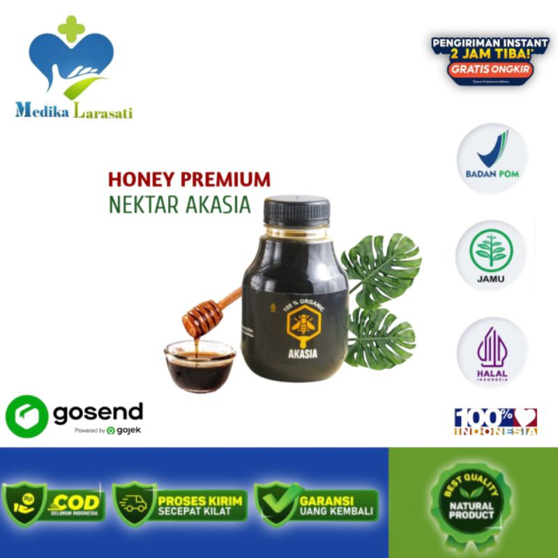 

Madu Akasia Murni Asli Nektar Bunga 100% Alami Natural Honey 250gr