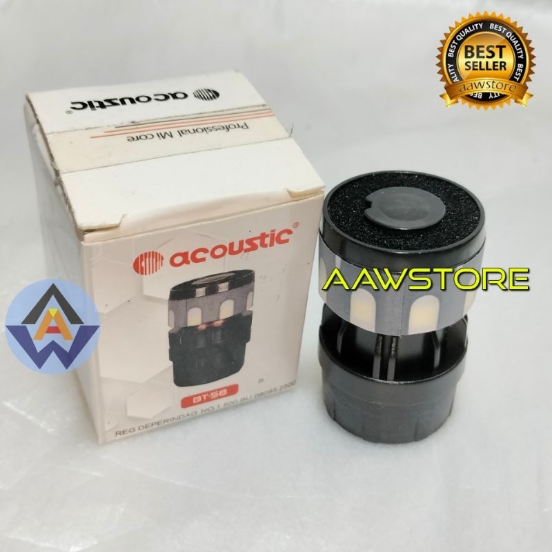 Spool Mic Acoustic BT58 BT 58 spul mik sensitif vocal kabel wireless bagus