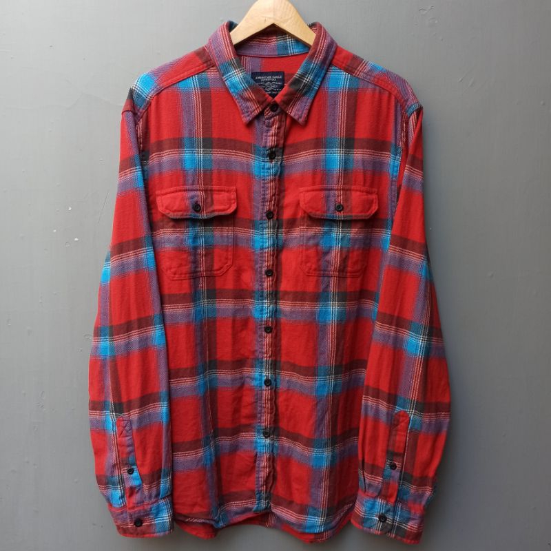 American Eagle Flannel Double Pocket XL