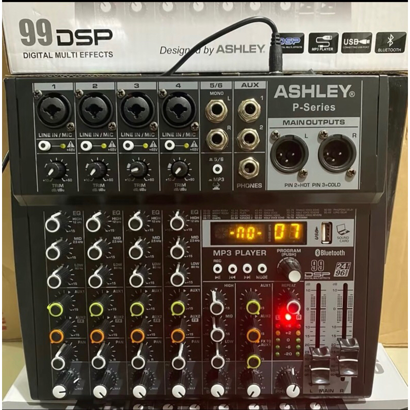 mixer audio ashley p series 6 chenel / mixer audio ashley kualitas bagus