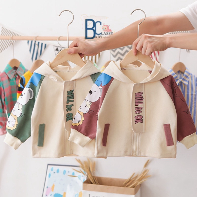 Jaket Anak Laki Laki Perempuan Import Hoodie Anak Unisex Motif Lucu Fashion Korea Outer Coat Keren
