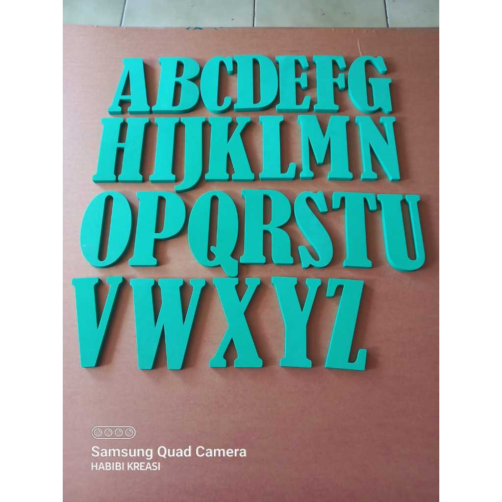 

Huruf papan bunga timbul Abjad A-Z Tinggi 10cm bahan eva