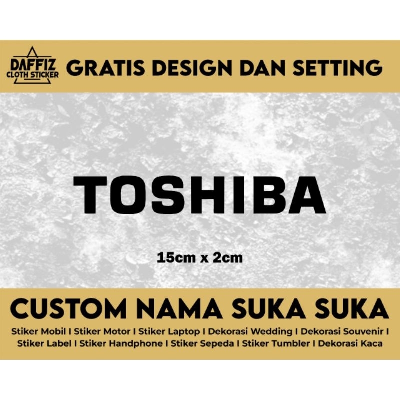 

Stiker Cutting Toshiba | Stiker Cutting Custom