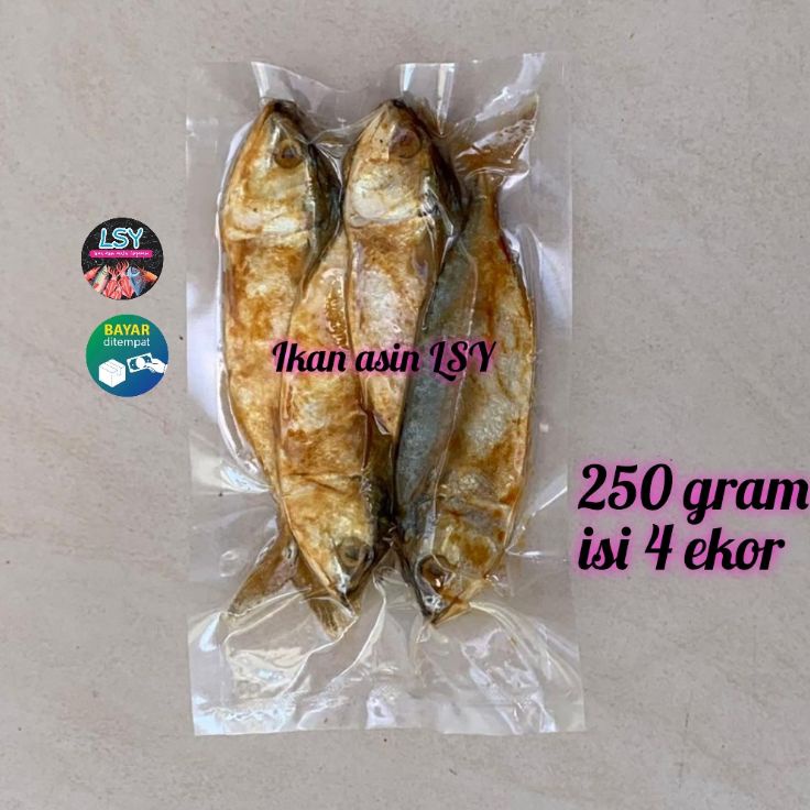 

Ready Stok ikan asin peda merah kembung baceman size jumbo produk pilihan 25 gram