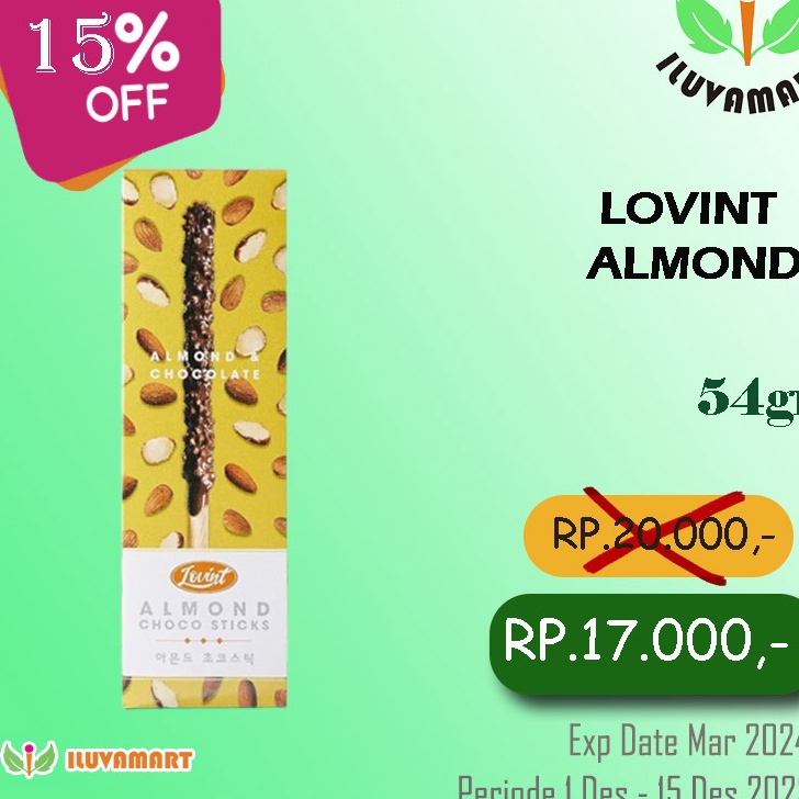 

TERBARU LOVINT Choco Stick 54gr isi 3pcs Biskuit Stik Coklat Korea Halal
