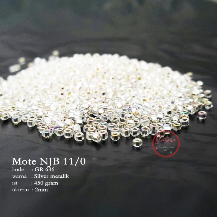 Beads Manik Mote Pasiran 2mm Jepang NJB Silver metalik 11/0 GR635