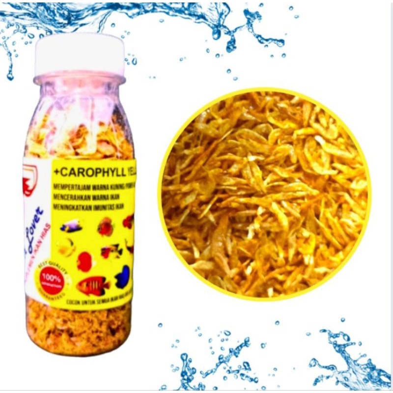 Makanan Ikan Udang Premium FISH LOVER ORIGINAL RED BLUE YELLOW UDANG BOTOL 30gr