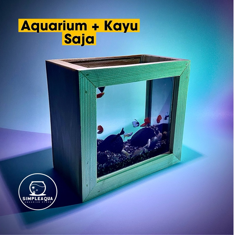 Aquarium Kayu Mini Best Seller  Aesthetic Kayu Jati Belanda