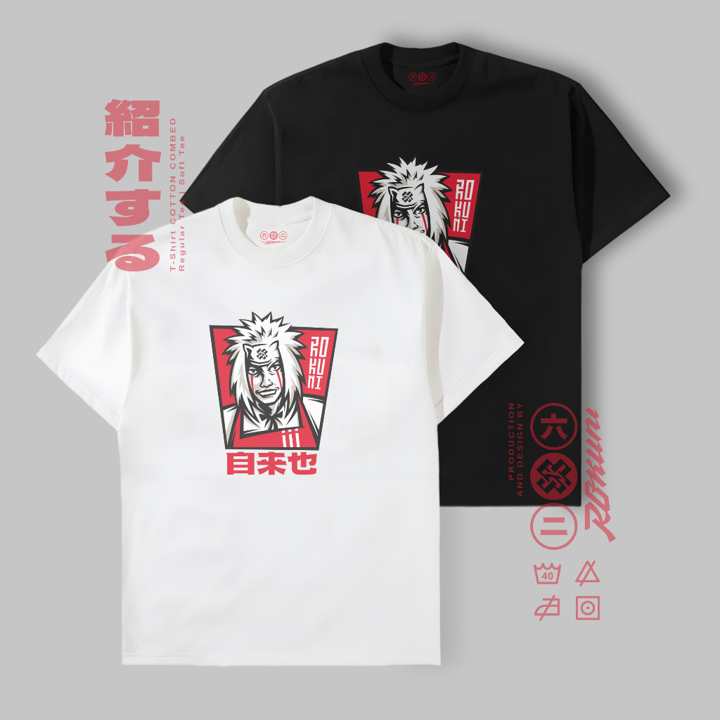 ROKUNI T-Shirt Unisex | JIRAIYA PARODI LOGO | NARUTO SERIES | Kaos plesetan logo KFC | Kaos plesetan