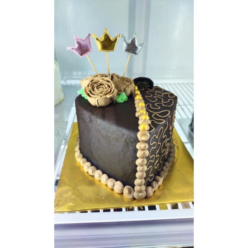 

Black Forest love rose flower - birthday cake - kue ulang tahun bentuk love - cake ultah