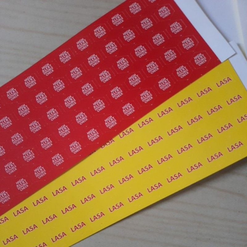 

Stiker Label Lasa dan High Alert Segienam