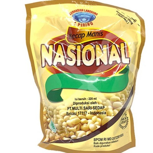 

kecap nasional 220ml / kecap manis nasional 220ml gratis piring