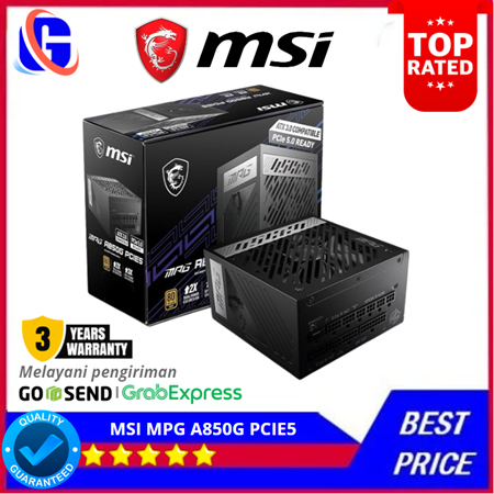 MSI MPG A850G PCIE5 - Sumber Daya ATX 850W dengan Efisiensi 80 PLUS Gold
