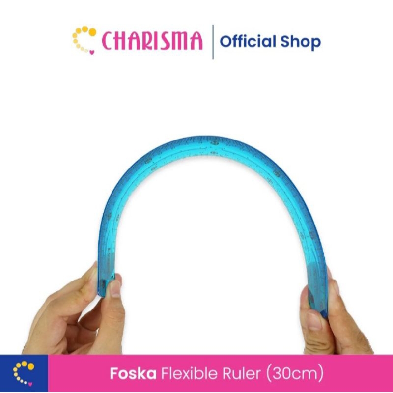 

Charisma flexible ruler-foska ruler flexible transparant-penggaris lentur 30cm
