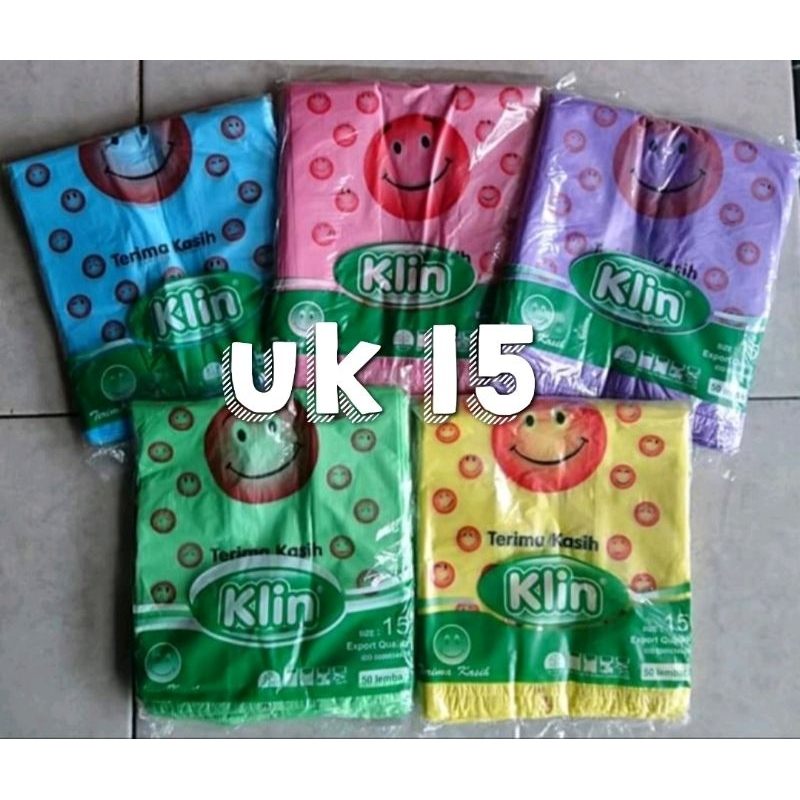 kantong kresek smile / TIPIS uk 15 x 32 cm