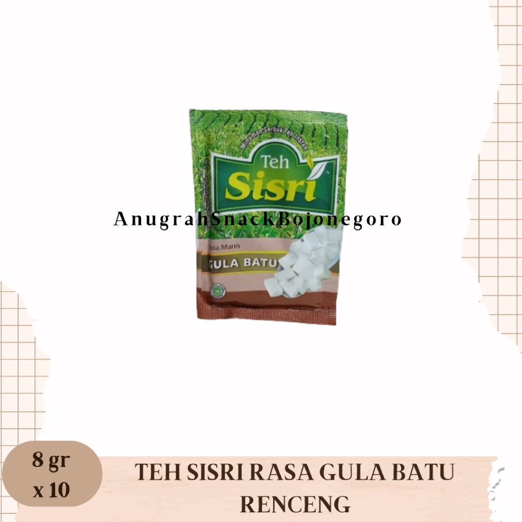 

Teh Sisri Rasa Gula Batu Renceng 8gr x 10