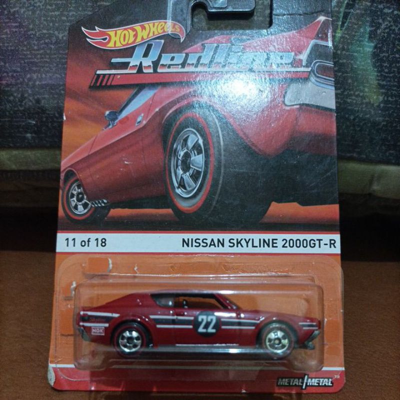 Hotwheels Nissan Skyline 2000 GT-R series Redline tampo 22 loose