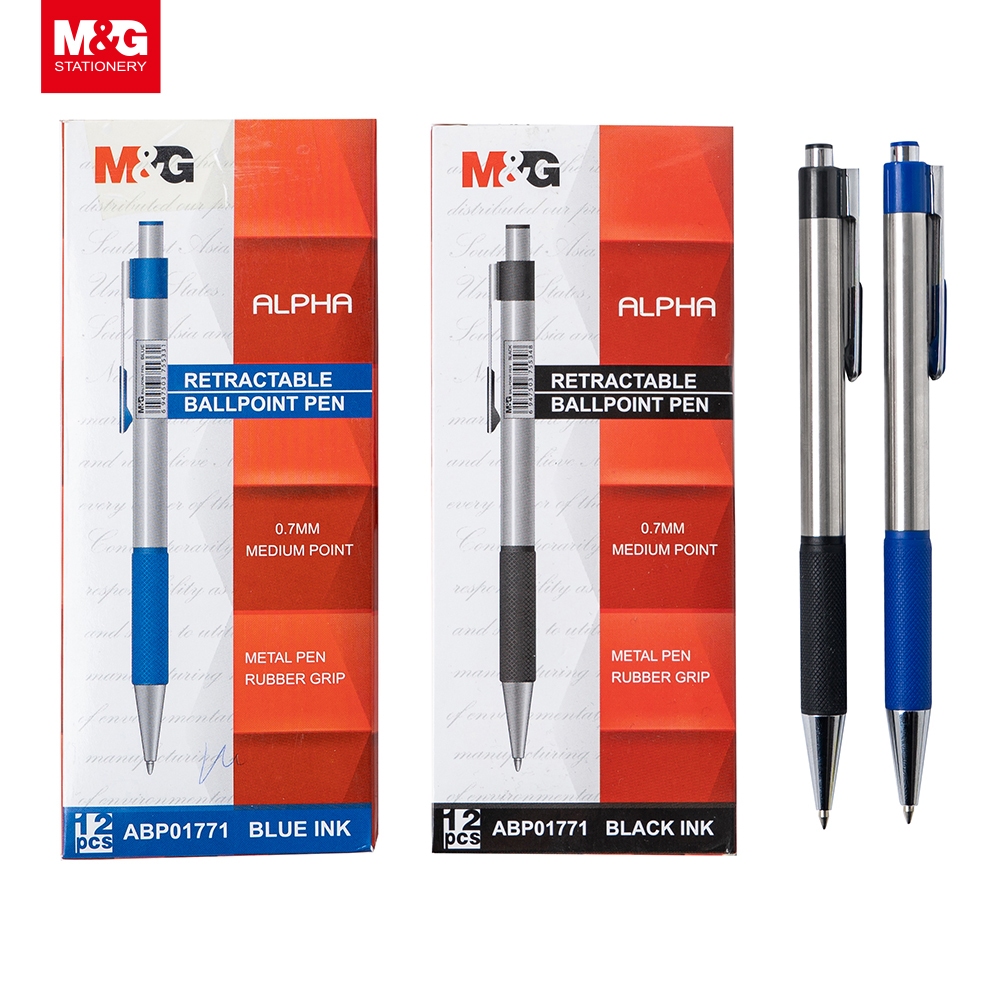

PULPEN M&G METAL RETRACTABLE 0.7MM BALL PEN ABP01771