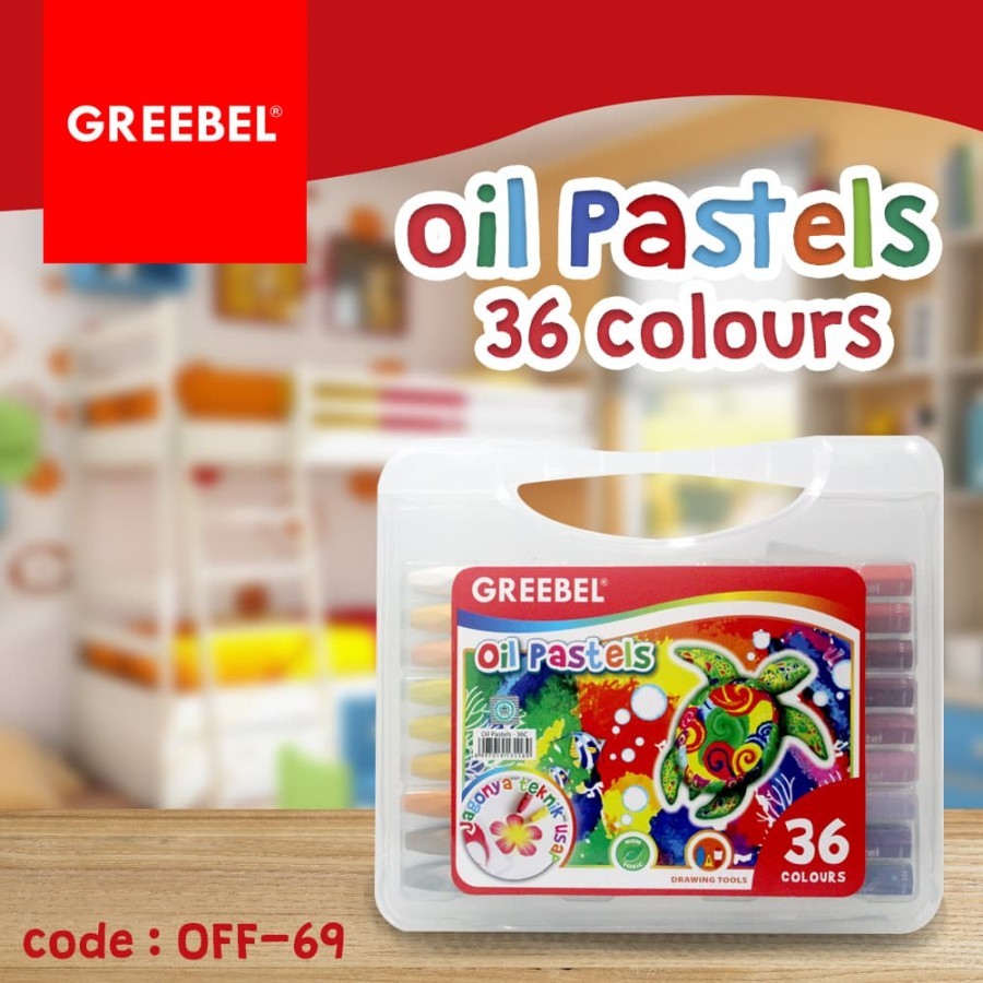 

Greebel Crayon Mewarnai 36 Warna Oil Pastels