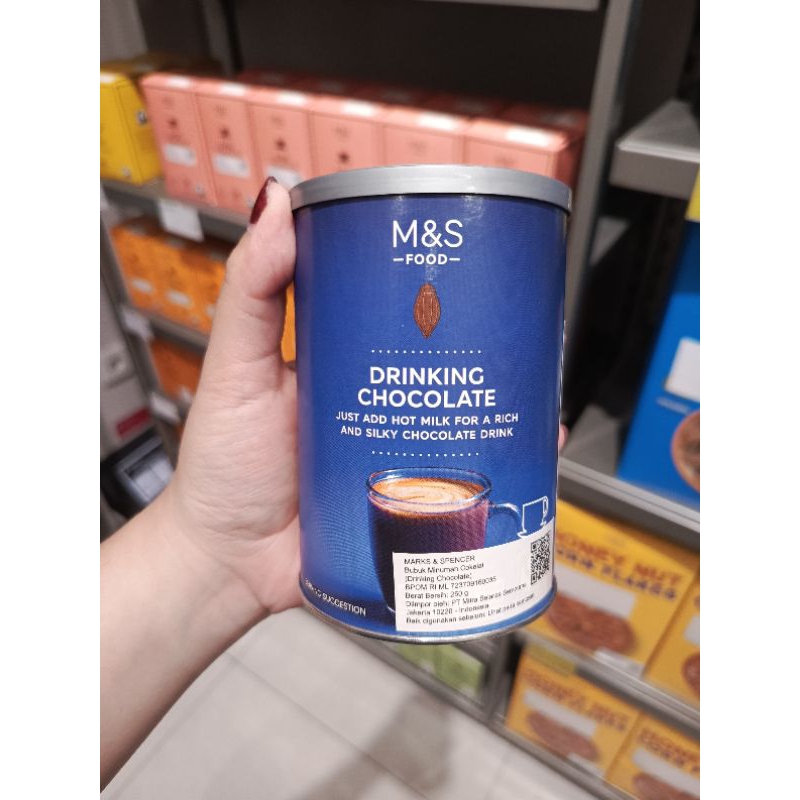 

Marks Spencer M&S Food Drinking Chocolate Minuman Coklat Kaleng 250gr Original Import Impor
