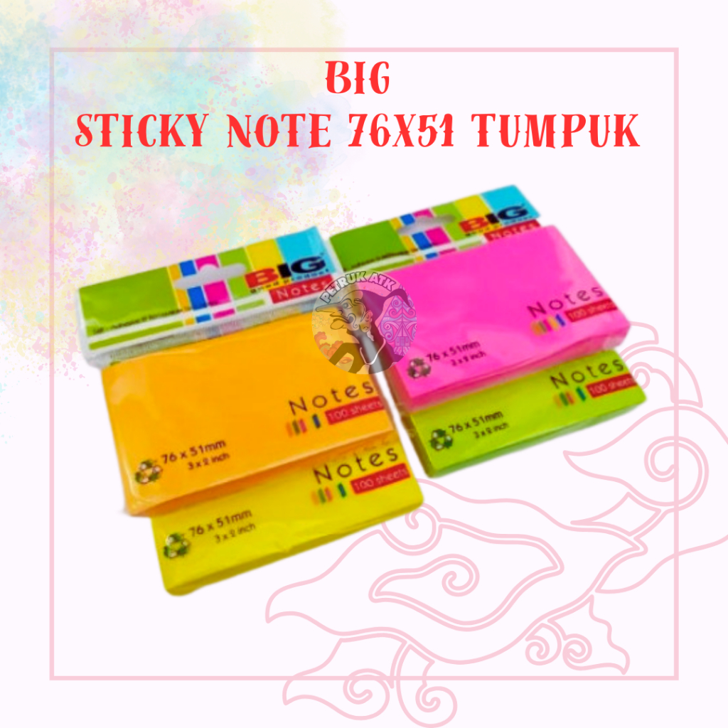 

[SET] STICKY NOTE BIG 76 X 51 TUMPUK PEMBATAS & PENANDA KERTAS INDEX & MARK*