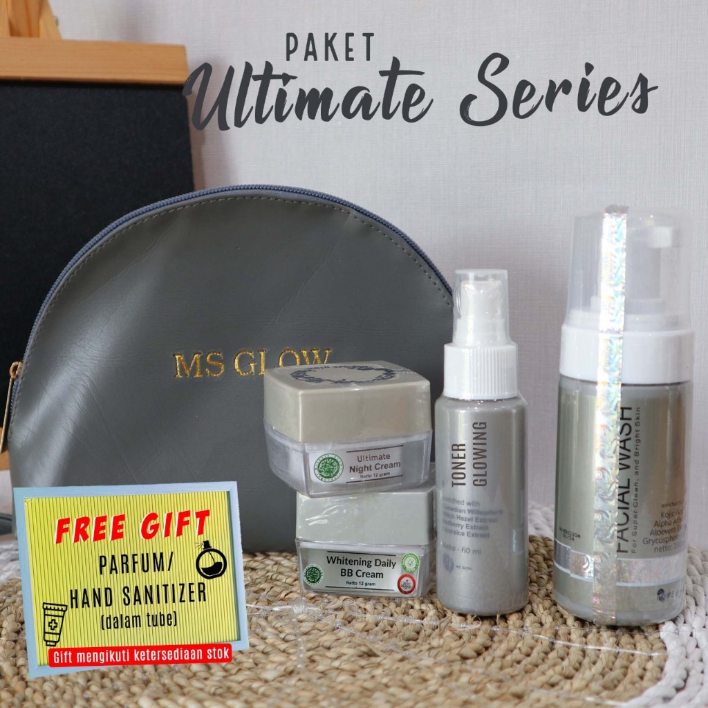 Ms Glow Paket BB Cream Ultimate Series Free Pouch MsGlow Origina