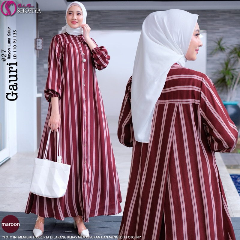 Ready Dress rayon viscose premium adem gauri maxy Ori shofiya