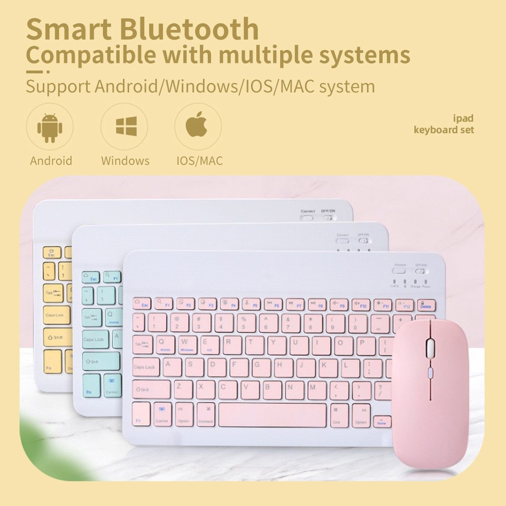 Keyboard & Mouse KIT Wireless Portable  Universal Keyboard and Mouse Bluetooth for IOS/Android/Windo