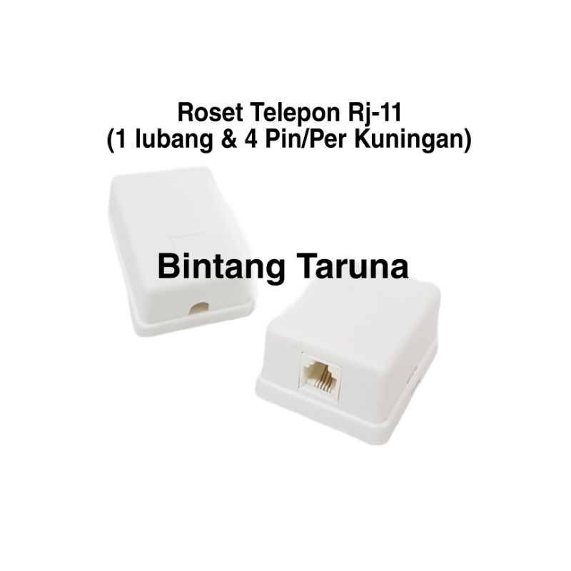 Roset telepon Rj-11 Roset telepon rumah 1 lubang rj-11 Roset Telepon 1 lubang Rj11